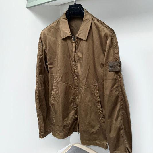 Stone Island Ghost Full Zip Badge Overshirt - Medium ptp21.5”