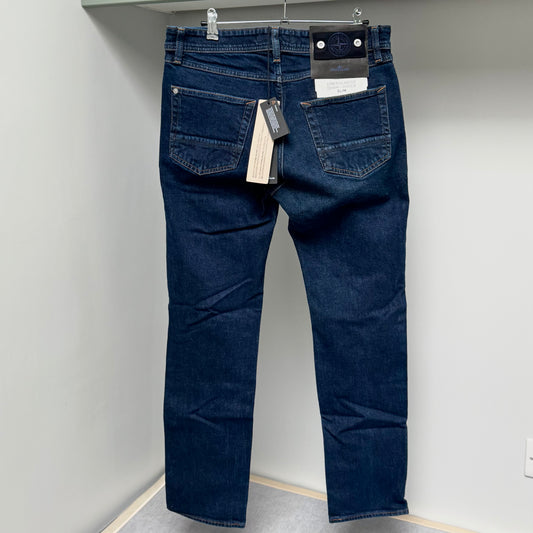 Stone Island Blue Stretch Indigo Denim Research Jeans - 29W 29L Slim Fit