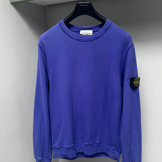 Stone Island Purple Cotton Pullover Sweatshirt - Large