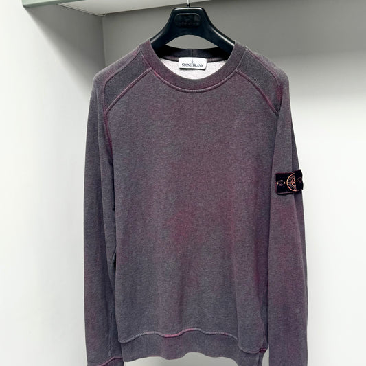 Stone Island Purple Dust Treatment Pullover Sweatshirt - Small ptp21”