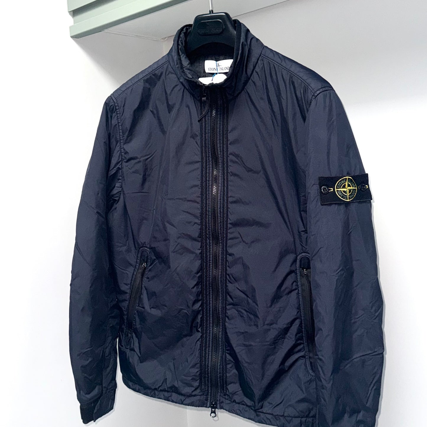 Stone Island Garment Dyed Crinkle Reps NY Badge Jacket - Large ptp22.5”