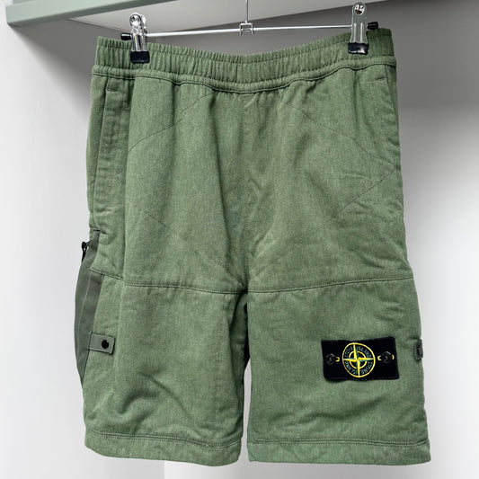Stone Island Green Lana Wool Bermuda Shorts - 29W Comfort Fit