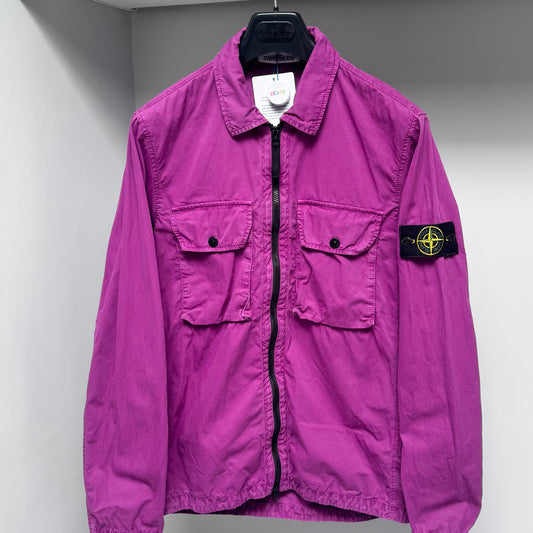 Stone Island Magenta Purple Full Zip Overshirt - Medium ptp21”