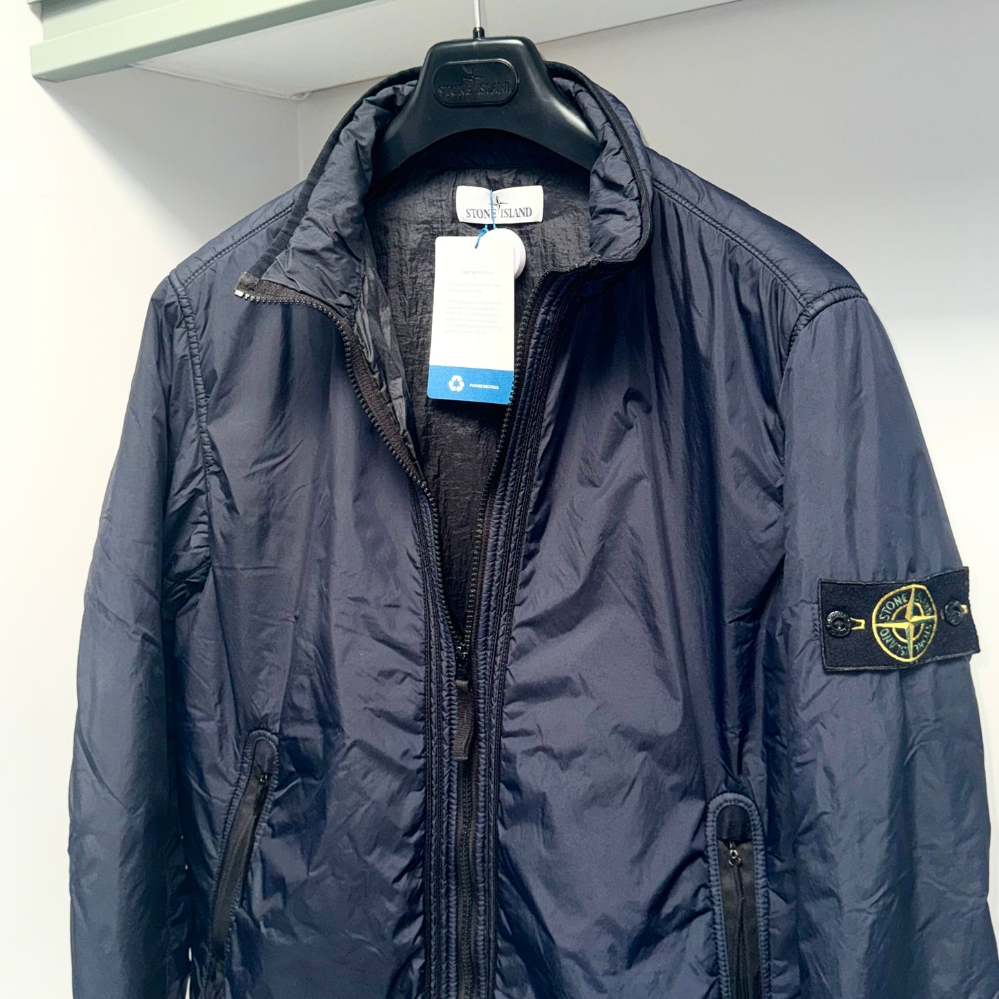 Stone Island Garment Dyed Crinkle Reps NY Badge Jacket - Large ptp22.5”