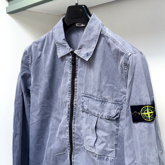 Stone Island Full Zip Badge Overshirt - Medium ptp21”