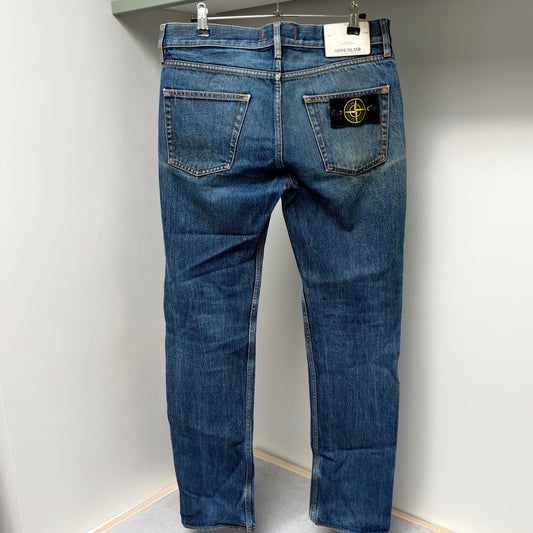 Stone Island Blue Denim Jeans - 30W 32L Slim Fit