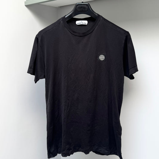 Stone Island Black Patch Logo T shirt - Medium