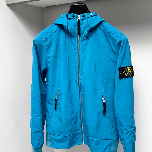 Stone Island Light Soft Shell-R Full Zip Badge Jacket - Small ptp20”