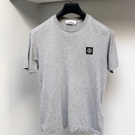 Stone Island Grey Patch Logo T shirt - Small