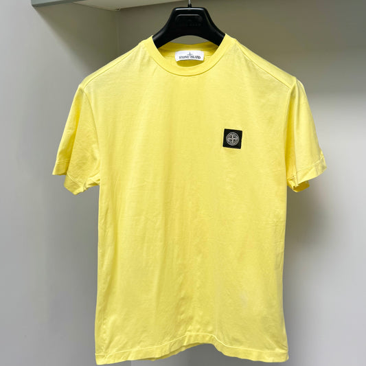 Stone Island Yellow Patch Logo T shirt - Medium ptp19.5”