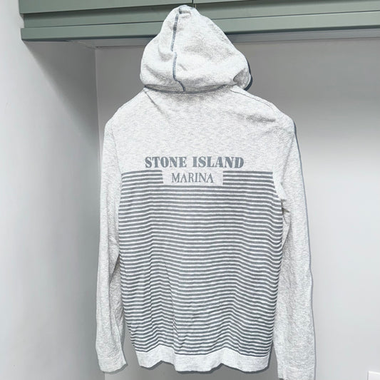 Stone Island Marina Knitted Striped Full Zip Hoodie - Small ptp20”