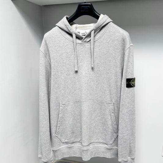 Stone Island Grey Organic Cotton Fleece Pullover Hoodie - XXL ptp25”