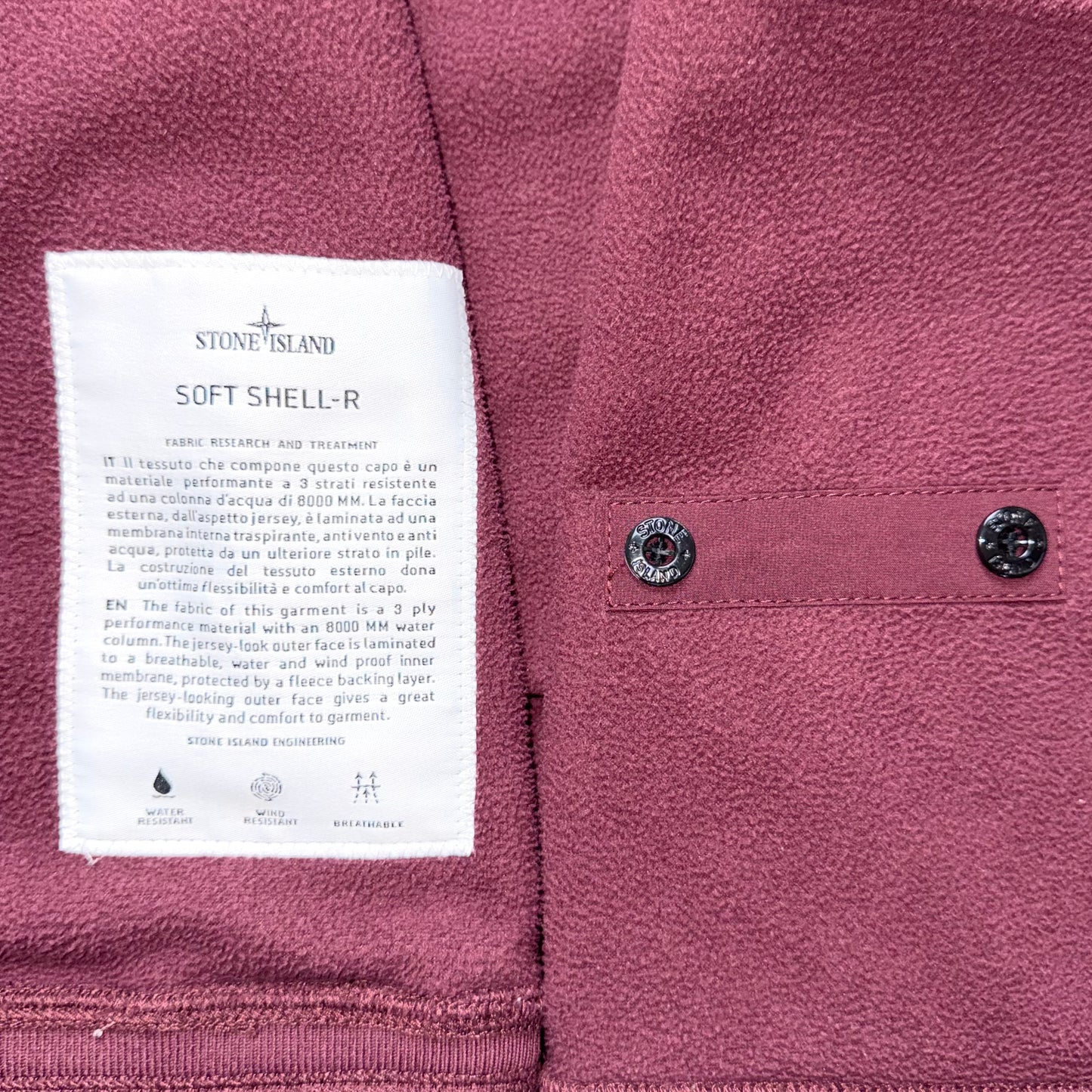 Stone Island Soft Shell-R Full Zip Badge Jacket - XL ptp23.5”