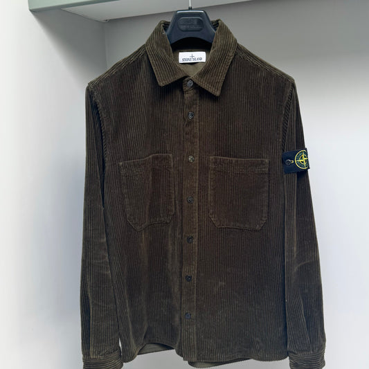 Stone Island Organic Cotton Corduroy Overshirt - Large ptp22.5”