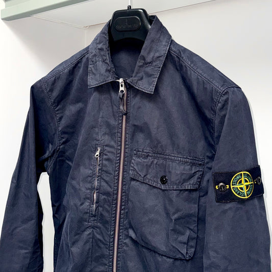 Stone Island Full Zip Badge Overshirt - Medium ptp20.5”
