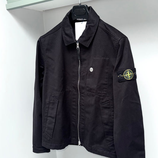 Stone Island Workwear R-Gabardine 3/1 Full Zip Badge Jacket - Small ptp20.5”