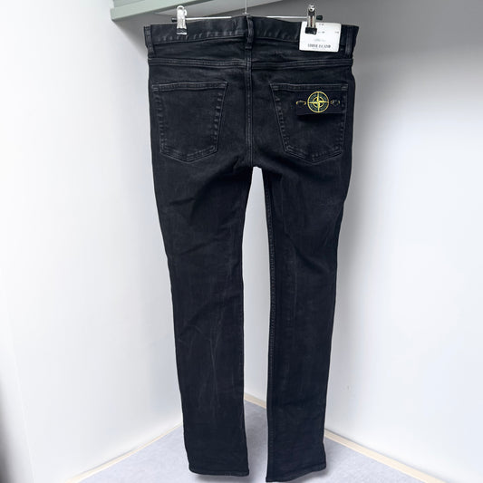 Stone Island Black Denim Jeans - 32W 32L Skinny Fit