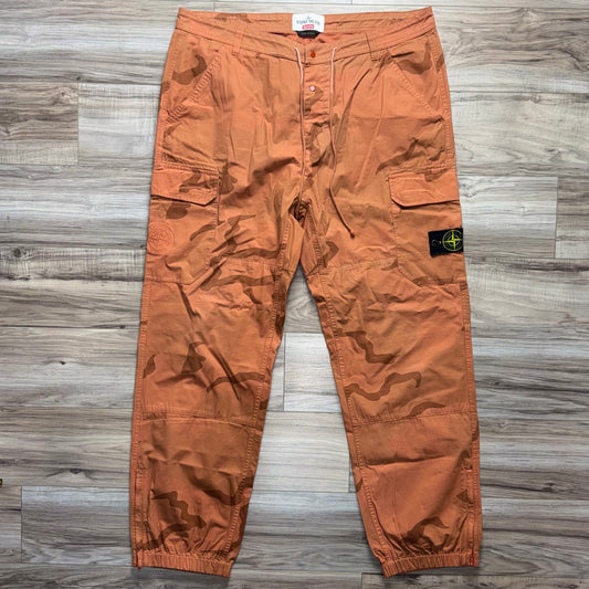 Stone Island x Supreme Camo-OVD Brushed Cotton Badge Cargo Trousers - 36W 30L
