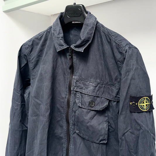 Stone Island Full Zip Badge Overshirt - Medium ptp21”