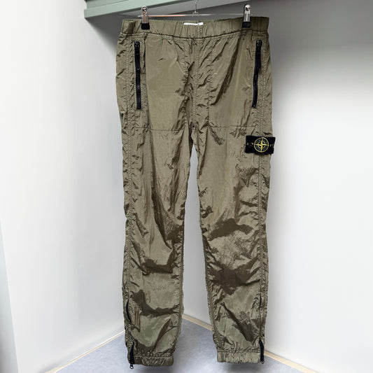 Stone Island Green Nylon Metal Cargo Trousers - Medium 32W