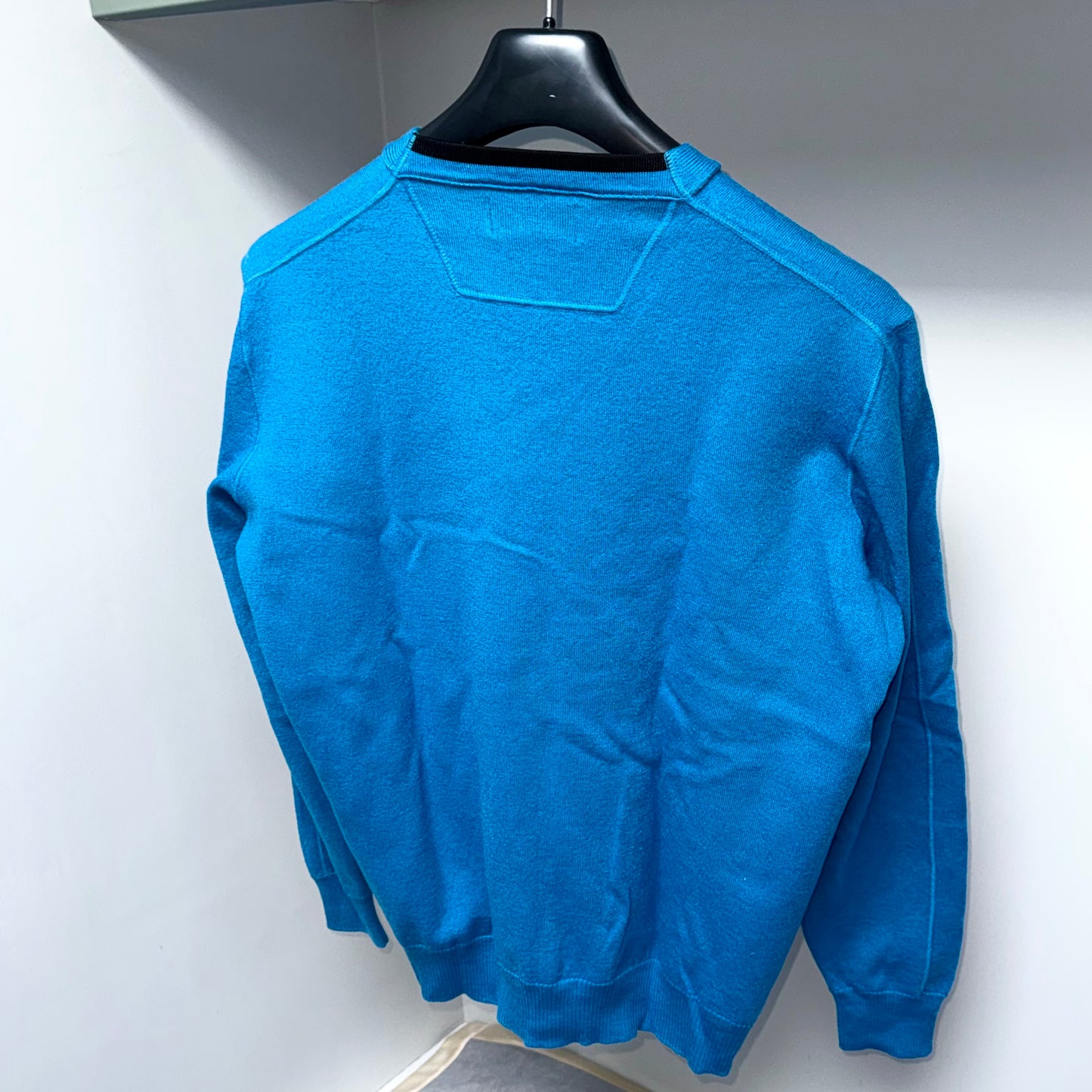 Stone Island Knitted Lana Wool V Neck Pullover Badge Jumper - Medium ptp22”