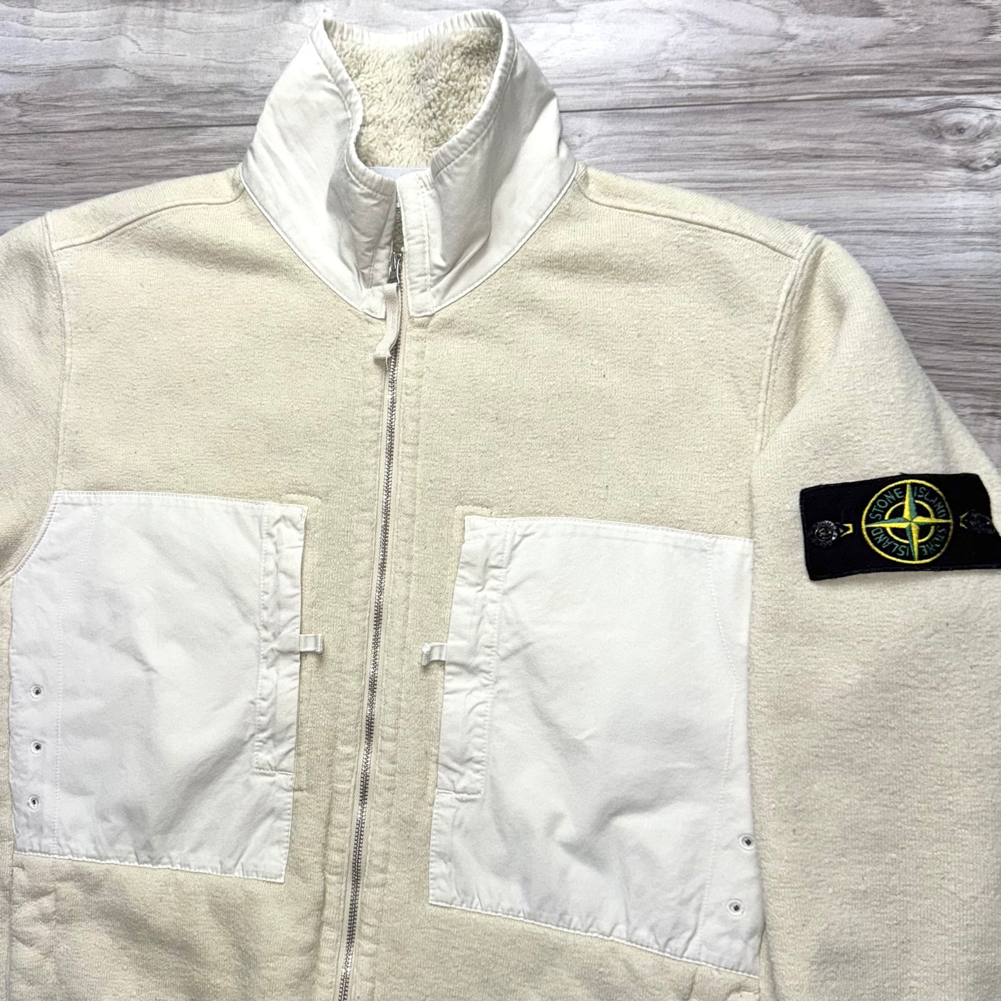 Stone Island Plated Terry Fleece Badge Jacket - Medium