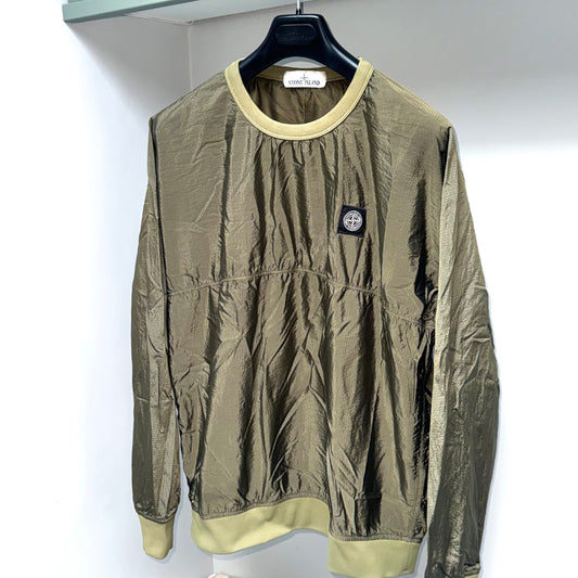 Stone Island Nylon Metal Ripstop Pullover Patch Sweatshirt - Medium ptp22.5”
