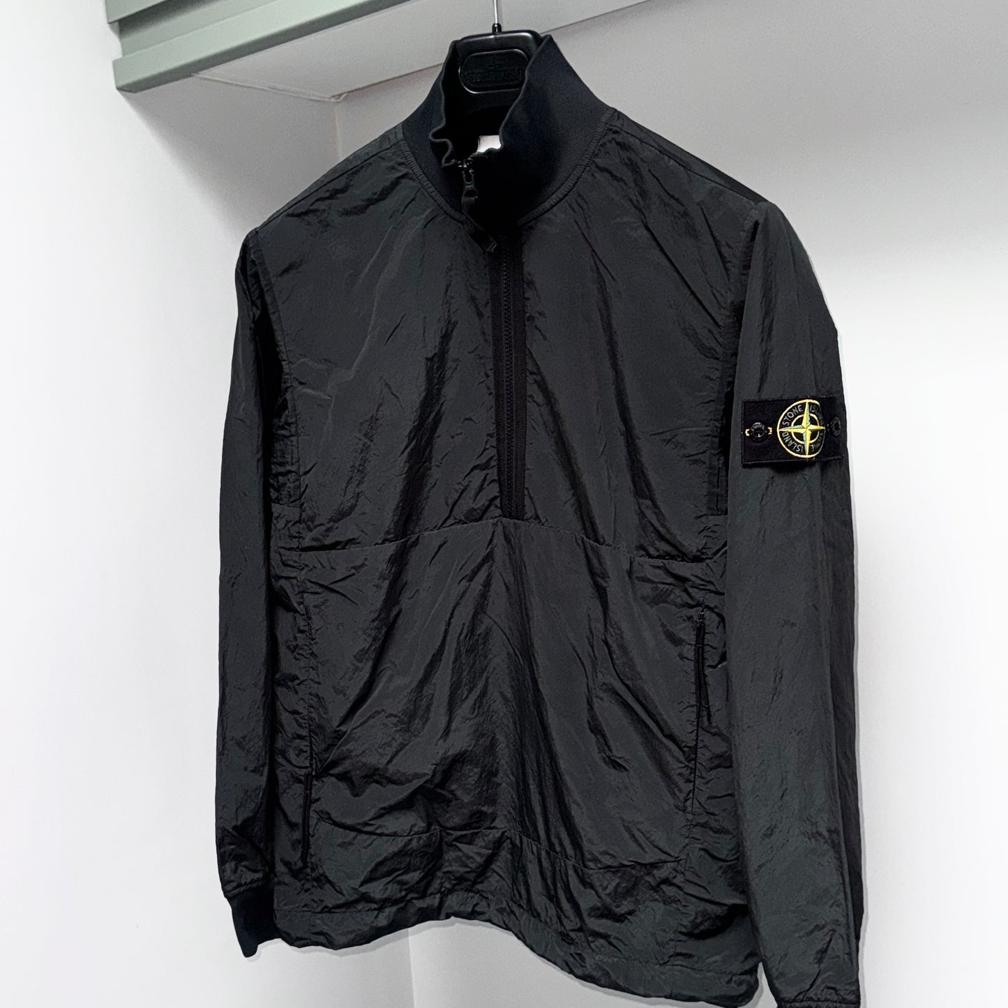Stone Island Nylon Metal Half Zip Pullover Badge Smock - Small ptp21.5”