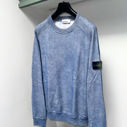 Stone Island Dust Treatment Pullover Badge Sweatshirt - Medium ptp22”