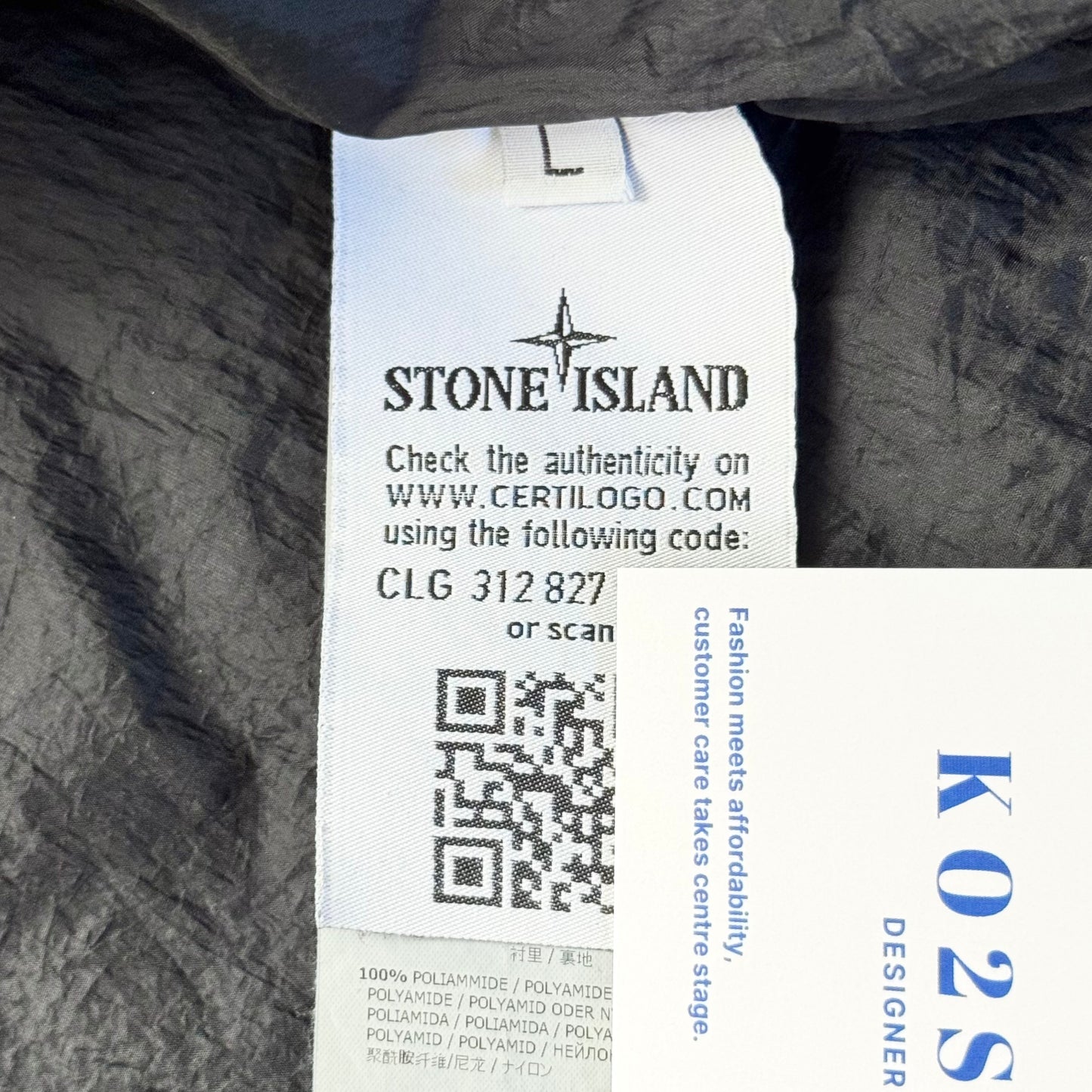 Stone Island Garment Dyed Crinkle Reps NY Badge Jacket - Large ptp22.5”