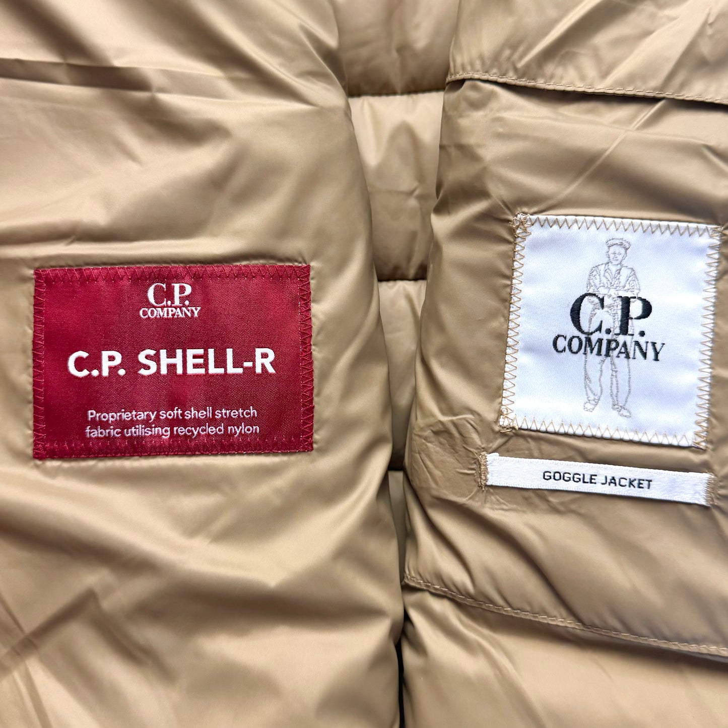 CP Company Mixed Shell Full Zip Goggle Gilet - Large