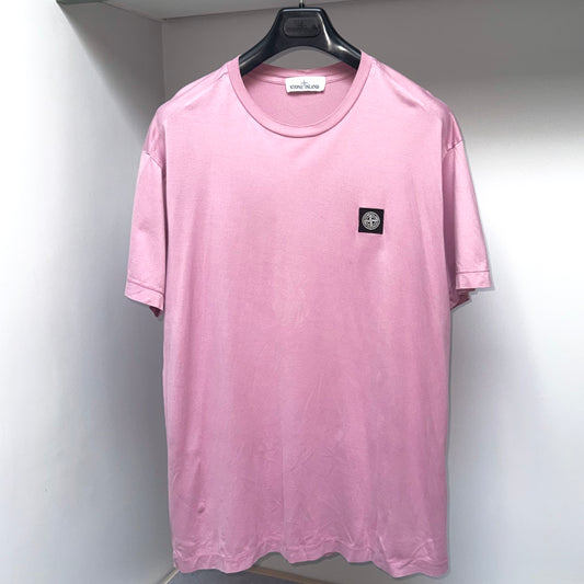 Stone Island Pink Patch Logo T shirt - XL ptp23”