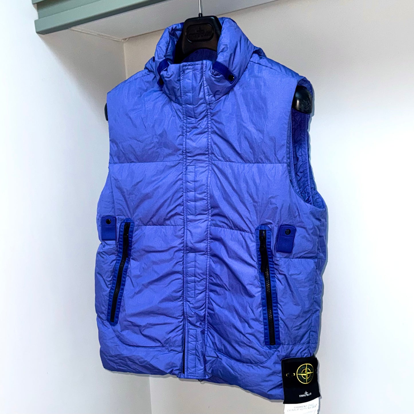 Stone Island Garment Dyed Crinkle Reps NY Down Badge Gilet - Medium ptp22”