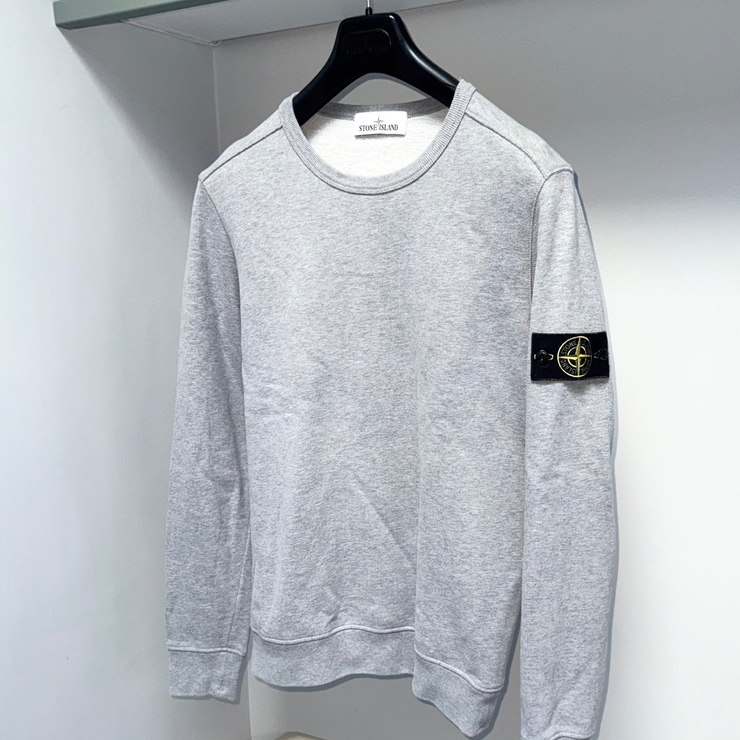 Stone Island Pullover Badge Sweatshirt - Small ptp20”
