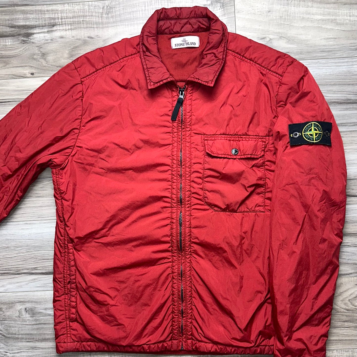 Stone Island Garment Dyed Crinkle Reps NY Badge Jacket