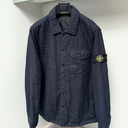 Stone Island Padded Button Up Badge Overshirt - Large ptp22”