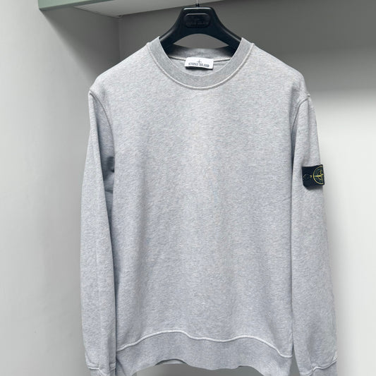 Stone Island Grey Cotton Fleece Pullover Sweatshirt - XL