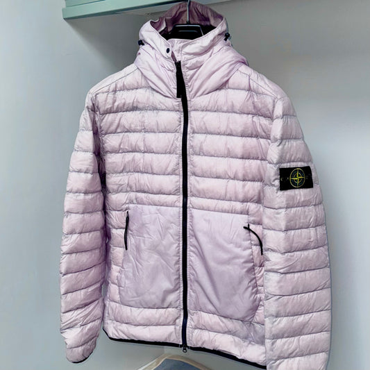 Stone Island Bio-Based Ripstop Nylon Down Full Zip Badge Jacket - Large ptp22”