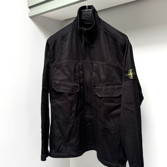 Stone Island Canvas Zip Pullover Badge Smock - Medium ptp24”