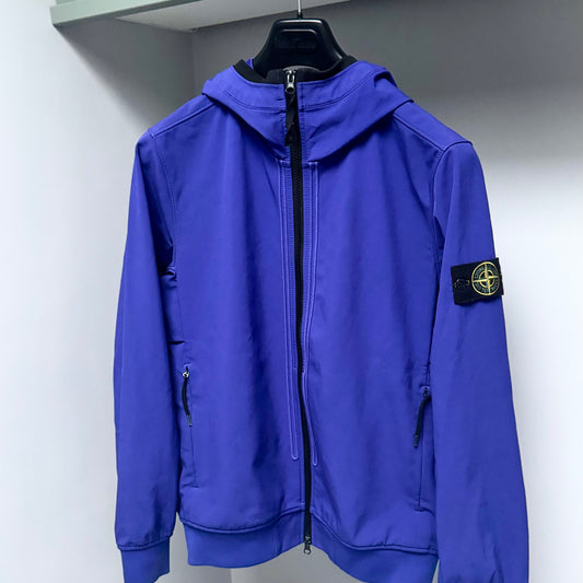 Stone Island Light Soft Shell-R e.dye Technology Full Zip Badge Jacket - Medium ptp21.5”