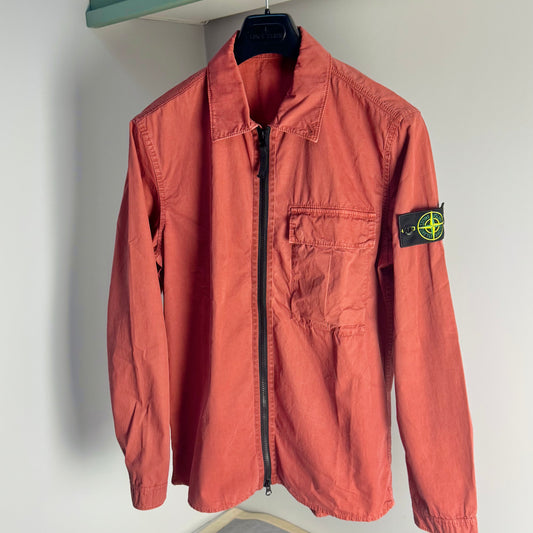 Stone Island Full Zip Badge Overshirt - Medium ptp21”