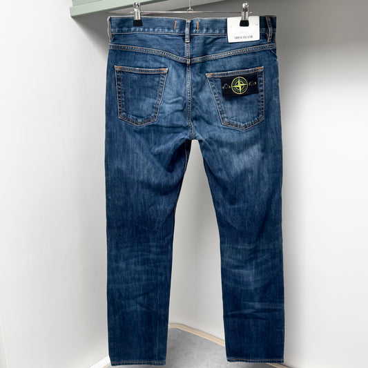Stone Island Blue Denim Jeans - 30W 29L Regular Tapered Fit