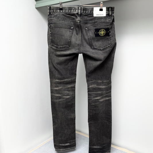 Stone Island Black Denim Jeans - 32W 32L Skinny Fit