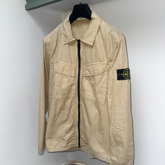 Stone Island Full Zip Badge Overshirt - Medium ptp21”