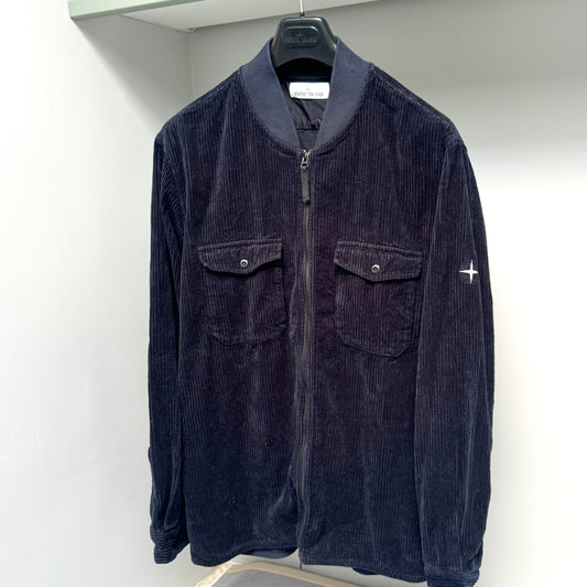 Stone Island Corduroy Embroidered Compass Full Zip Bomber Jacket - XXL ptp25”