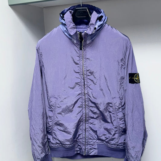 Stone Island Purple Nylon Metal / Tyvek Shield Full Zip Jacket - XL ptp23”