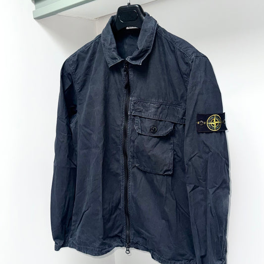 Stone Island Full Zip Badge Overshirt - Medium ptp21”