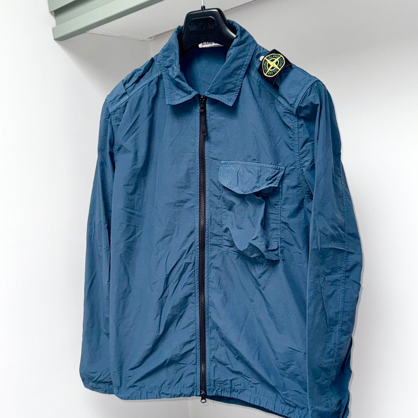 Stone Island Naslan Full Zip Shoulder Badge Overshirt - Medium ptp21.5”