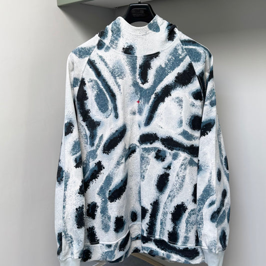 Stone Island Marina Blue Reef Camo Popover Hoodie - XXL
