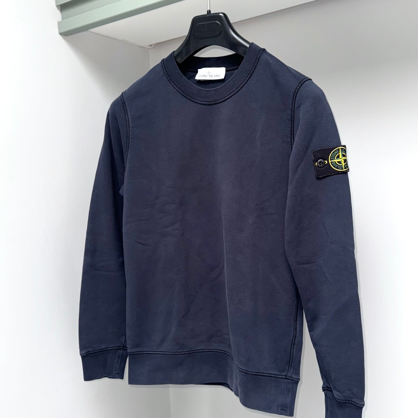 Stone Island Pullover Badge Sweatshirt - Small